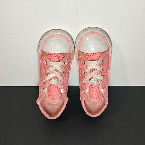 Toddler Girls CONVERSE Chuck Taylor All Star Double Tongue Ox Sneakers / Size 10 - Picture 5 of 11